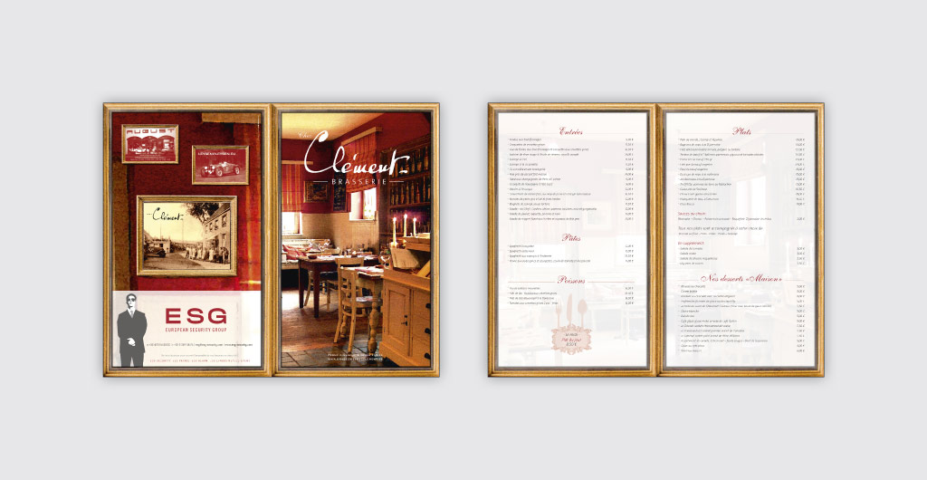 Carte du menu Chez Clément en hiver