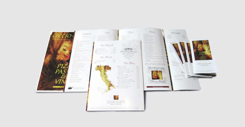 Carte du menu du restaurant Ciccio Bello