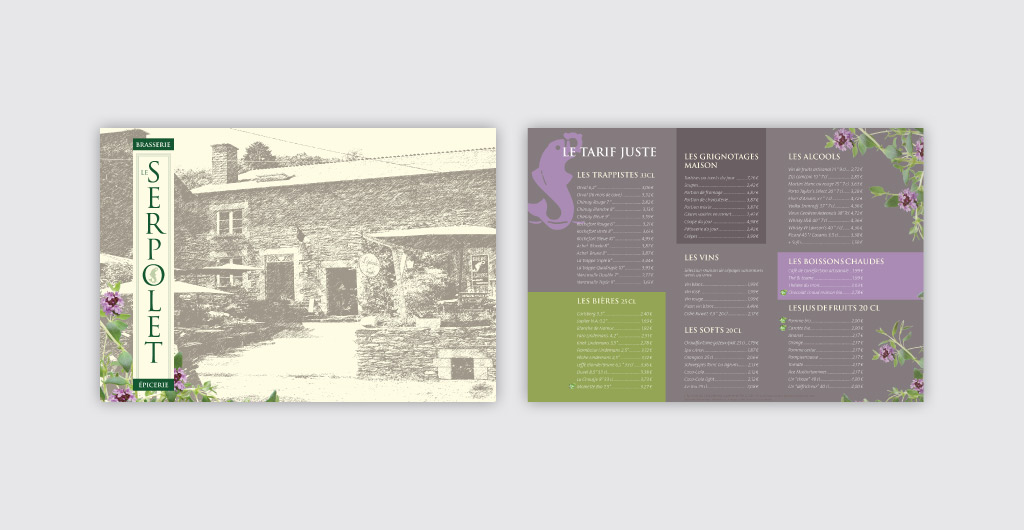 Carte du menu du Serpolet